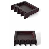 テーブル用プールキューホルダー ビリヤードキューホルダー ビリヤードアクセサリー プールスティックホルダー キュースティック ビリヤードキューホルダー ゲームルーム用 クラブバー用 初心者 4穴ポールラック（バーガンディ）