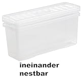 #11 AUFBEWAHRUNGSBOX - für 36 DVDs - Aufbewahrungsbox mit Deckel 1 Stück - 60x20x25cm - transparent klar - stapelbar - Kunststoff Box Stapelkiste Unterbettkommode Büro