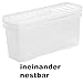 #11 AUFBEWAHRUNGSBOX - für 36 DVDs - Aufbewahrungsbox mit Deckel 1 Stück - 60x20x25cm - transparent klar - stapelbar - Kunststoff Box Stapelkiste Unterbettkommode Büro