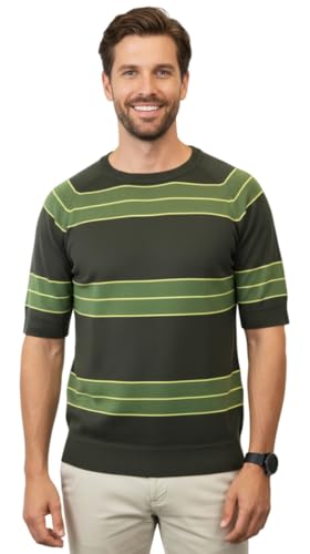Unknown oem Kurt Cobain Sweater Green Striped Shirt Costume Nirvana Smells Like Teen Spirit, Medium
