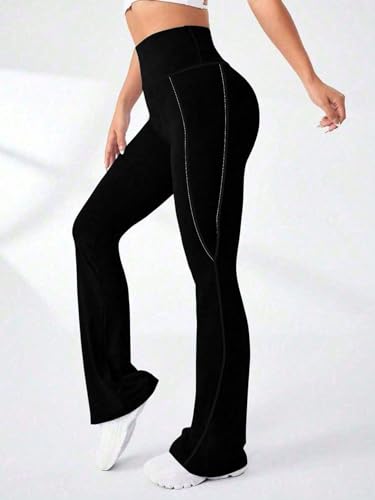 Women's Flare Yoga Pants Flare Leggings High Waisted Tummy Control Workout Casual Bootcut Pants Wide Leg Pants