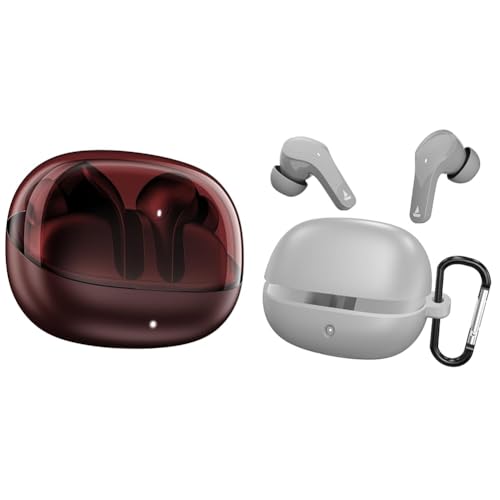 boAt Airdopes Plus 311 (2025 Launch) – Glass Design, Dual ENx Mics, Fast Charge, 50 Hrs Battery, Crimson Red with Silicone Cover – Review & Lowest Price