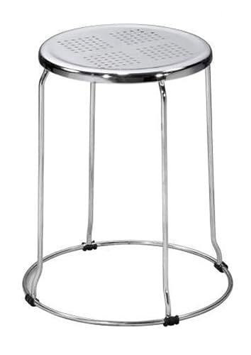 Image of NGFC Jali Steel Stools for Indoor /Outdoor Use - Durable Metal Stool for Kitchen, Office, Cafe, Hospital, Bar, & Medical Settings - Pack of 2
