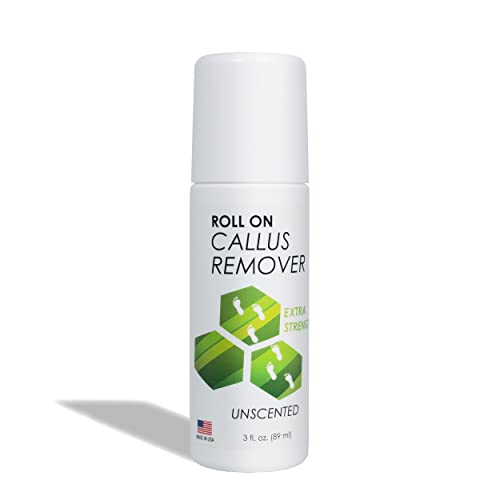 DeEnterprises Callus Remover Extra Strength Roll On Gel for Feet (3oz, Unscented), Professional Salon Callus Remover Gel