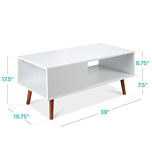 Best Choice Products SKY5933 Wooden Mid-Century Modern Coffee Table, Accent Furniture For Living Room thumb #1