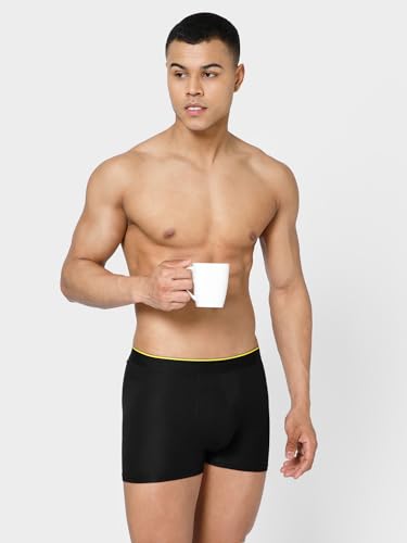 Image of Bummer Men's Finest Modal Underwear with Ultra Soft 4-Way Stretch Fabric for Ultimate Comfort - Anti-Bacterial & Breathable Solid Trunks Innerwear Combo Pack for Men