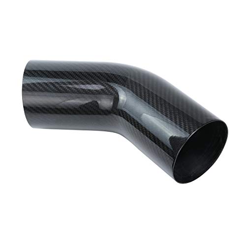 Ac Performance Od 3 Inch (76Mm) 45 Degree Carbon Fiber Elbow, 3" Outer Diameter, Leg Length 6 Inch (150Mm), 1.3Mm Thickness, 3K Twill Real Carbon Fiber Bent Intake Tube(No Logo, Emblems Or Markings) #TOP19