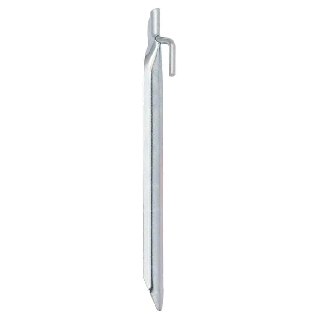 Lot de 24 piquets de tente en forme de V 24 cm, Ø 20 mm en acier galvanisé, accessoires de tente pour tendeur, corde de tempête, bâche et voile d'ombrage, piquets stables pour l'extérieur