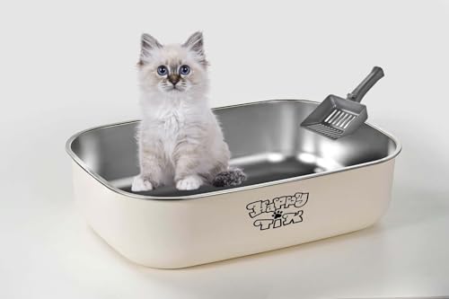 Arenero para gatos de acero inoxidable grande miniatura 1