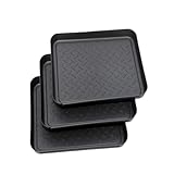 SOESFOUFU 3個 靴収納トレイ ブーツ植物 ペットボウルトレイ 水切り 犬用ウォーターマット 玄関ブーツ 植物受け皿 玄関用ブーツソルバー 屋内 靴 Black