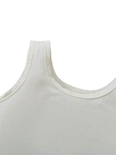 Image of Milumia Girl's 2 Pack Scoop Neck Ribbed Tank Tops Sleeveless Summer Crop Tops Set