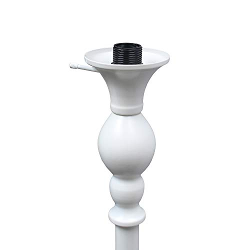 Elegant Designs Lf2001-Wht 1 Light Torchiere Marbleized White Glass Shade Floor Lamp, #TOP27