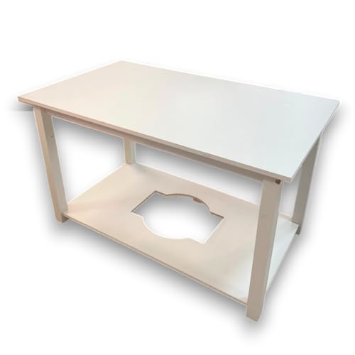 Vivid Torral - Mesa Camilla Madera Blanca 70 x 120 cm (Altura 70 cm) Invierno/Verano*