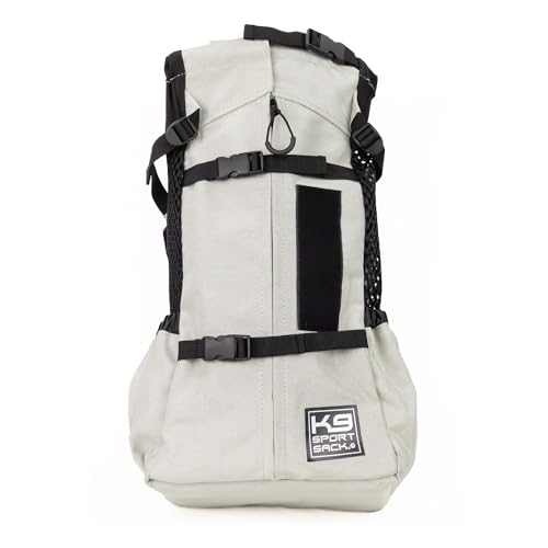 K9 Sport Sack Air 2 - Medium, Light Grey - Ideal for Dogs with 17-19” Back Length - Durable, Breathable Backpack-Style Carrier - Perfect for Walks, Short Hikes & Public Transportation