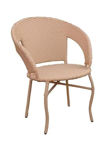 Image of PRATHAM India 2+1 Outdoor Indoor Patio Set Bistro Set Rattan Chair Patio Set Lawn Balcony Hall Outdoor Garden D 12 Chair Table Set (Honey)