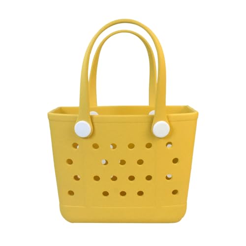 CLLTIV Rubber Beach Bag Waterproof Travel Bags Washable Open Tote Bags for BeachSmall&Medium&Large& XL Beach Tote