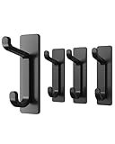 Pickpiff Klebehaken Extra Stark, Hält Bis Zu 6kg, Metall Türhaken Handtuchhaken Nichtrostend, Selbstklebende Haken Schwarz Matt, Duschhaken Ohne Bohren