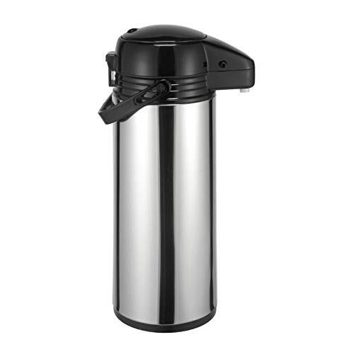 HAC24 Thermoskanne Kaffeekanne Edelstahl 1,9 Liter Isolierkanne Teekanne Thermo Kaffee Tee Kanne Airpot Pumpkanne Getränkespender