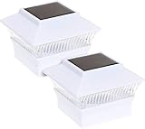 Reusable Revolution Solar Powered 4 x 4 LED Post Cap Light (White, 2 Pack)