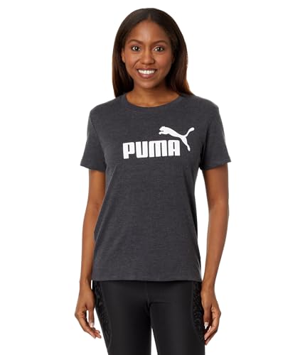 T-shirt PUMA Essentials femme gris foncé chiné en taille XS