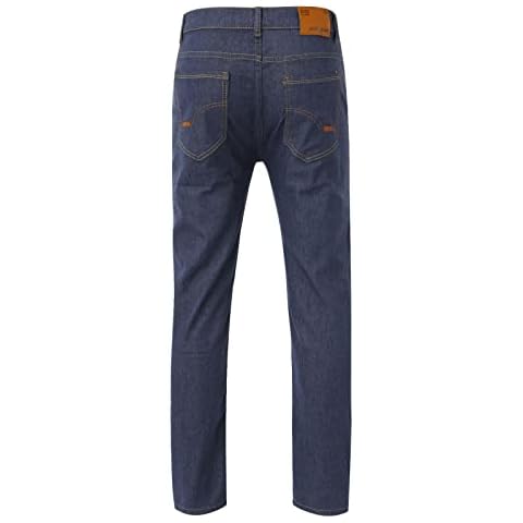 NOAGENJT Men's Casual Autumn Denim Cotton Hip Hop Loose Work Long Trousers Jeans Pants 8 Simple Cover