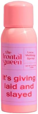 The Frontal Queen Lace Melting Spray, Ashy Lace Melting Spray for Lace Wigs, Lace Bond Spray, Extra Hold Lace Melting Spray Adhesive Wig, No Residue, Long Lasting Safe Formula - 4.2 oz