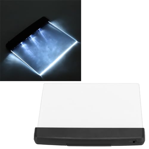 Gsycle LED Flat Reading Light, Clear Book Light Lamp Book Full Page Light Panel Plate Lamp Board for Reading in Bed at Night
