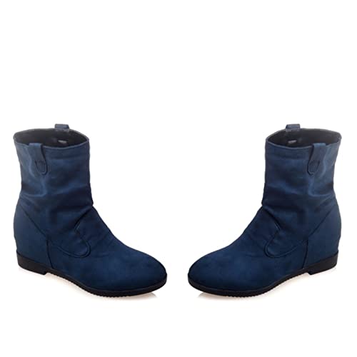 Botas cortas plisadas de estilo británico para el día a día de las mujeres 5
