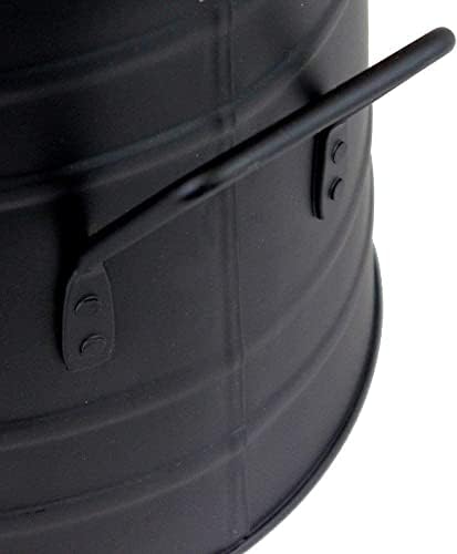 AAMEN Small Coal Scuttle | Fireplace Coal Bucket |Black Bronze Heavy Duty Coal Hod __(Black) 52cm