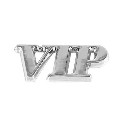 Emblema metal VIP plateado accesorio tuning autoadhesivo insignia exterior coche