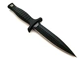 KS-11 Krav MAGA Combat - Defense Forces Nahkampf Stiefelmesser 23 cm - Gürtelmesser - Sondereinheiten Einsatzmesser - Kampfdolch - Bootdagger - Stiefeldolch - kleines Messer mit Scheide schwarz