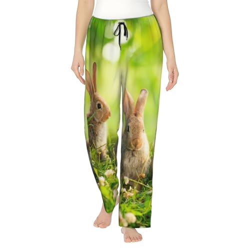 Pantalon de pyjama en polyester doux avec poches pour femme