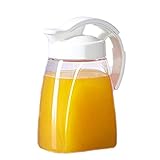 Lustroware High Heat Resistant One-touch Airtight Pitcher 1.4QT (44.8oz) for Water, Coffee, Tea,...