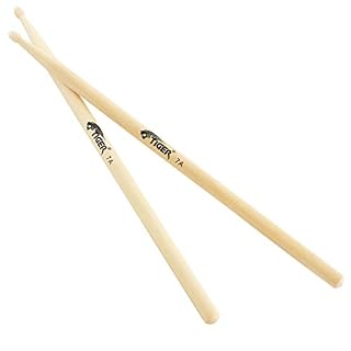 Tiger TDA86-7A Baguettes pour Kit de Batterie avec Pointe en Nylon – Érable – 7A - Les Beatles, Paul McCartney, John Lennon, RIngo Starr, George Harrison