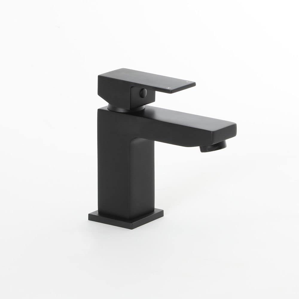 Milano Black Preto Mono Bathroom Basin Mixer Tap Lever Handle