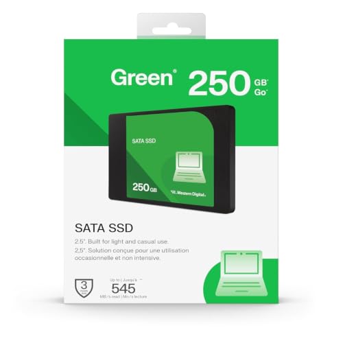 Image of W D Green SATA 250GB, Up to 545MB /s, 2.5 Inch /7 mm, 3Y Warranty, Internal Solid State Drive (SSD) (W..DS250G5G0A-00CPT0)