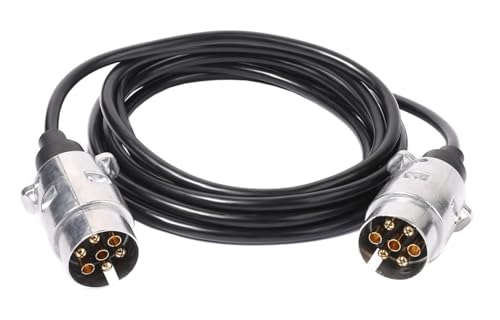 Anhängerstecker mit 7 Pins 3 5 m TPU-Kabel Metallklemmen Stecker für Wohnwagen/Traktor