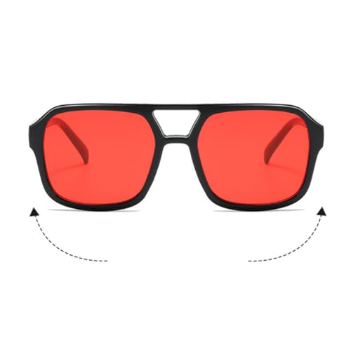 Image of Retro 70s Square Aviator Sunglasses Women Men Vintage Rectangle Sunglasses Flat Frame Trendy Shades