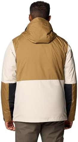 Veste Columbia 3-en-1 Homme – Taille M – Blanc/Rouillé/Orange – Capuche