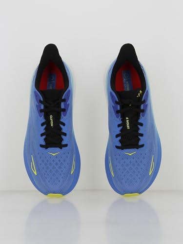 HOKA ONE ONE Mens Clifton 9 Textile Virtual Blue Cerise Trainers 8.5 US4