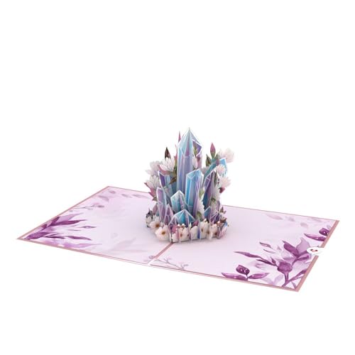 Lovepop Everyday Pop-Up Card for Her and Him- 3D Thinking of You Greeting Cards for Boys, Girls, Men, Women - Sending Good Vibes - 5" x 7" Crystals - Blank Note Card & Envelope Included