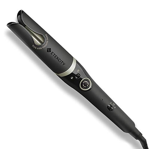 Etekcity Hair Curler Automatic Curling Iron Wand, 1.1 Inch Ceramic Heating Barrel, 2 Rotate Directions, 6 Alert Times, Hair Styling Tools For Long Hair, Dual Voltage, ETL/CETL Listed