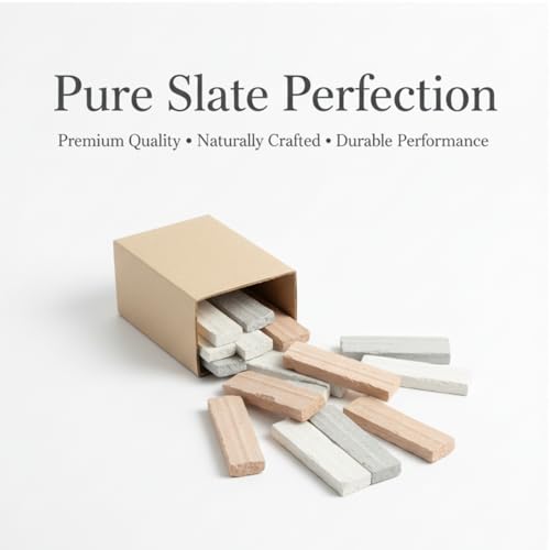 Brighty 1kg Slate Mix Chip Natural Earthy 1000 Pieces for Writing Drawing Marking Sketching Art Projects Educational DIY Crafts Classroom Use Smooth Durable Versatile Slate Pieces