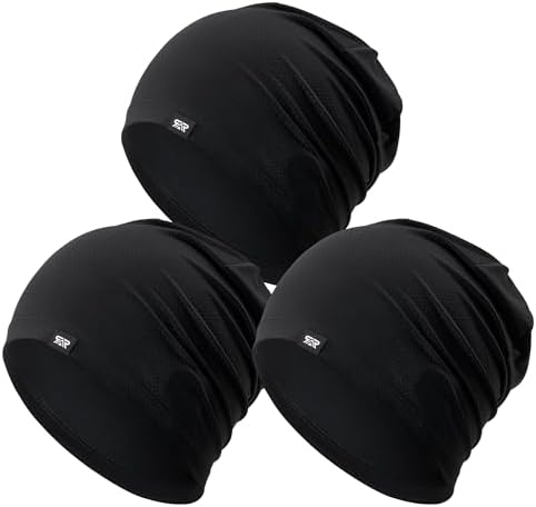 QINGLONGLIN Cooling Skull Cap Sweat Wicking Breathable for Men Women 3 Pack