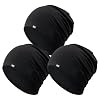 Cooling Skull Cap Sweat Wicking Breathable for Men Women 3 Pack | Lightweight Quick Dry Beanie & Helmet Liner, Stretch Non-Slip Fit Under Hard Hat, Construction Gym Cycling Running Workout