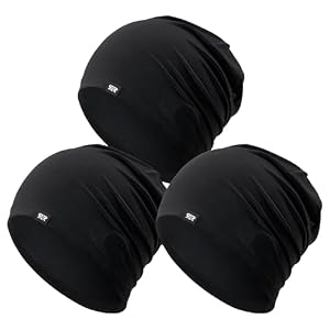 Cooling Skull Cap Sweat Wicking Breathable for Men Women 3 Pack | Lightweight Quick Dry Beanie & Helmet Liner, Stretch Non-Slip Fit Under Hard Hat, Construction Gym Cycling Running Workout