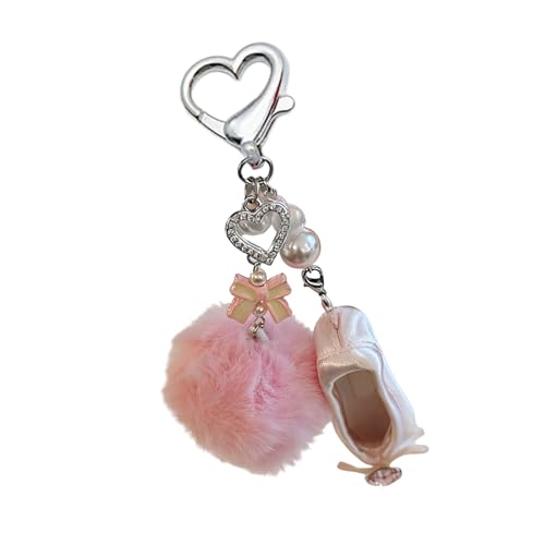 Accessoires de sac chaussure de ballet pendentif perles et porte-clés tissu
