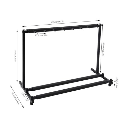 Support universel pour guitare acoustique et électrique avec 7 compartiments protégés - 2