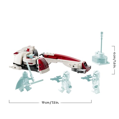 LEGO Star Wars : The Mandalorian L’évasion en Speeder BARC Set de Construction pour Enfants - Moto avec Side-Car à Construire, Inclut Kelleran Beq et Grogu, Un Cadeau pour Les Enfants dès 8 Ans 75378