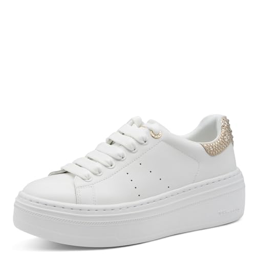 Tamaris Damen Low-Top Sneaker, Frauen Sneaker,Wechselfußbett,schwarz,braun,Rose,blau,grau,Navy,Amazon,Leder,Weiss,Rose,WHT/Champagne,38 EU Tamaris Damen Low-Top Sneaker, Frauen Sneaker,Wechselfußbett,schwarz,braun,Rose,blau,grau,Navy,Amazon,Leder,Weiss,Rose,WHT/Champagne,38 EU
